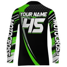 Load image into Gallery viewer, Custom ATV Motocross Racing Jersey Green UPF30+ ATV Quad Bike Shirt Men Women Kid MX38