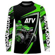 Load image into Gallery viewer, Custom ATV Motocross Racing Jersey Green UPF30+ ATV Quad Bike Shirt Men Women Kid MX38