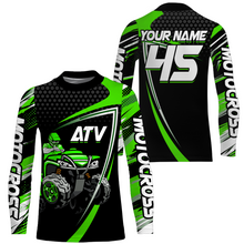 Load image into Gallery viewer, Custom ATV Motocross Racing Jersey Green UPF30+ ATV Quad Bike Shirt Men Women Kid MX38