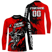 Load image into Gallery viewer, Red Motocross Racing Jersey UPF30+ Youth Mens Women Kids Dirt Bike Shirt Off-Road Motorcycle XM60