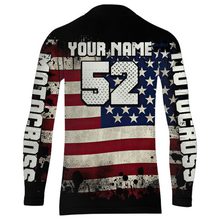 Load image into Gallery viewer, Patriotic American Flag Motocross Jersey Youth UPF30+ Extreme Dirt Bike Racing Shirt Kid Men Women XM124