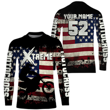 Load image into Gallery viewer, Patriotic American Flag Motocross Jersey Youth UPF30+ Extreme Dirt Bike Racing Shirt Kid Men Women XM124