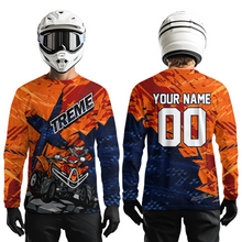 Load image into Gallery viewer, Orange ATV Racing Jersey Custom ATV Motocross Shirt Kid Women Men ATV Jersey MX131