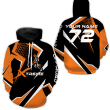 Load image into Gallery viewer, Motocross Racing Hoodie Orange Black Dirt Bike Motorcycle Hoodie For Men Women MH43