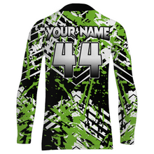 Load image into Gallery viewer, Motocross Racing Personalized Jersey Youth UPF30+ Green Dirt Bike Motorcycle Off-Road XM137