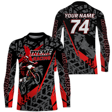 Load image into Gallery viewer, Red Motocross Racing Jersey Youth Men Kid UPF30+ Dirt Bike Motorcycle Off-Road Shirt XM138