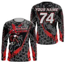 Load image into Gallery viewer, Red Motocross Racing Jersey Youth Men Kid UPF30+ Dirt Bike Motorcycle Riding Off-Road XM139