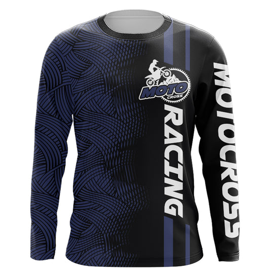 Custom Motocross Racing Jersey Adult&Kid Dirt Bike Blue Off-Road MX Shirt Motorcycle XM74