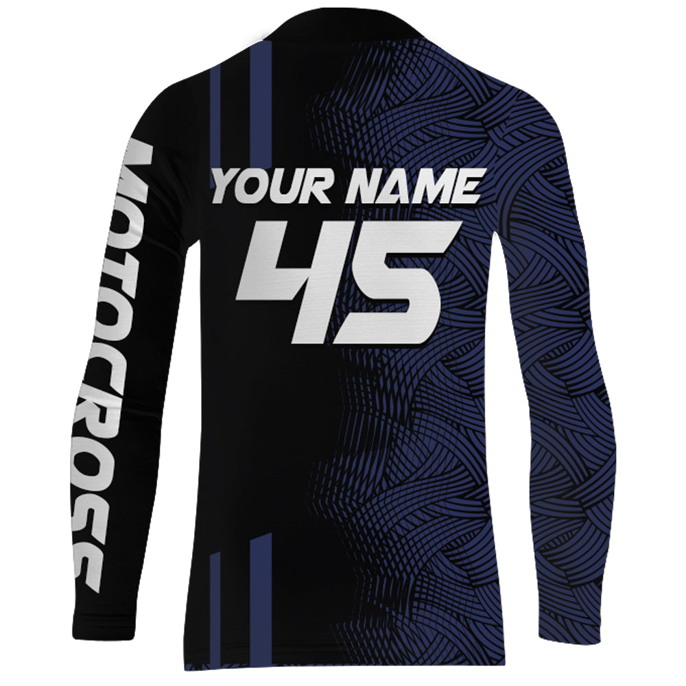 Custom Motocross Racing Jersey Adult&Kid Dirt Bike Blue Off-Road MX Shirt Motorcycle XM74