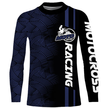 Custom Motocross Racing Jersey Adult&Kid Dirt Bike Blue Off-Road MX Shirt Motorcycle XM74