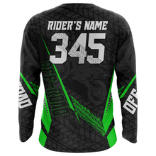 Load image into Gallery viewer, Motocross Racing Jersey Youth Men Kid UPF30+ Off-road Dirt Bike Shirt Motorcycle Green XM215