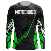 Load image into Gallery viewer, Motocross Racing Jersey Youth Men Kid UPF30+ Off-road Dirt Bike Shirt Motorcycle Green XM215