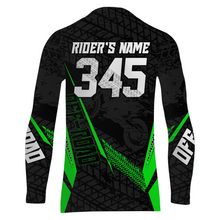 Load image into Gallery viewer, Motocross Racing Jersey Youth Men Kid UPF30+ Off-road Dirt Bike Shirt Motorcycle Green XM215