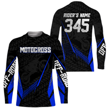 Load image into Gallery viewer, Motocross Racing Jersey Kid Women Men Dirt Bike Shirt Upf30+ Off-road Jersey Blue XM254
