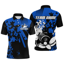 Load image into Gallery viewer, Custom Blue Butterflies Bowling Shirts for Men Women Bowling Jersey Team Name MBL79
