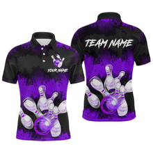 Load image into Gallery viewer, Customize Purple Bowling Shirts for Men Women Team Bowling Polo &amp; 1/4 Zip Shirts MBL81