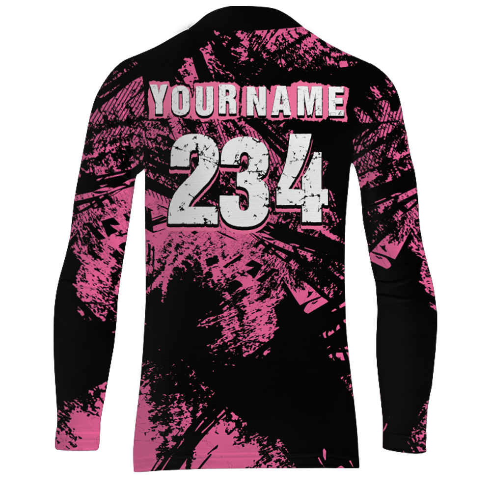 Racing Jersey Pink Black Motocross Shirt Girl Women UPF30+ Motorcycle Off-Road Shirt XM218