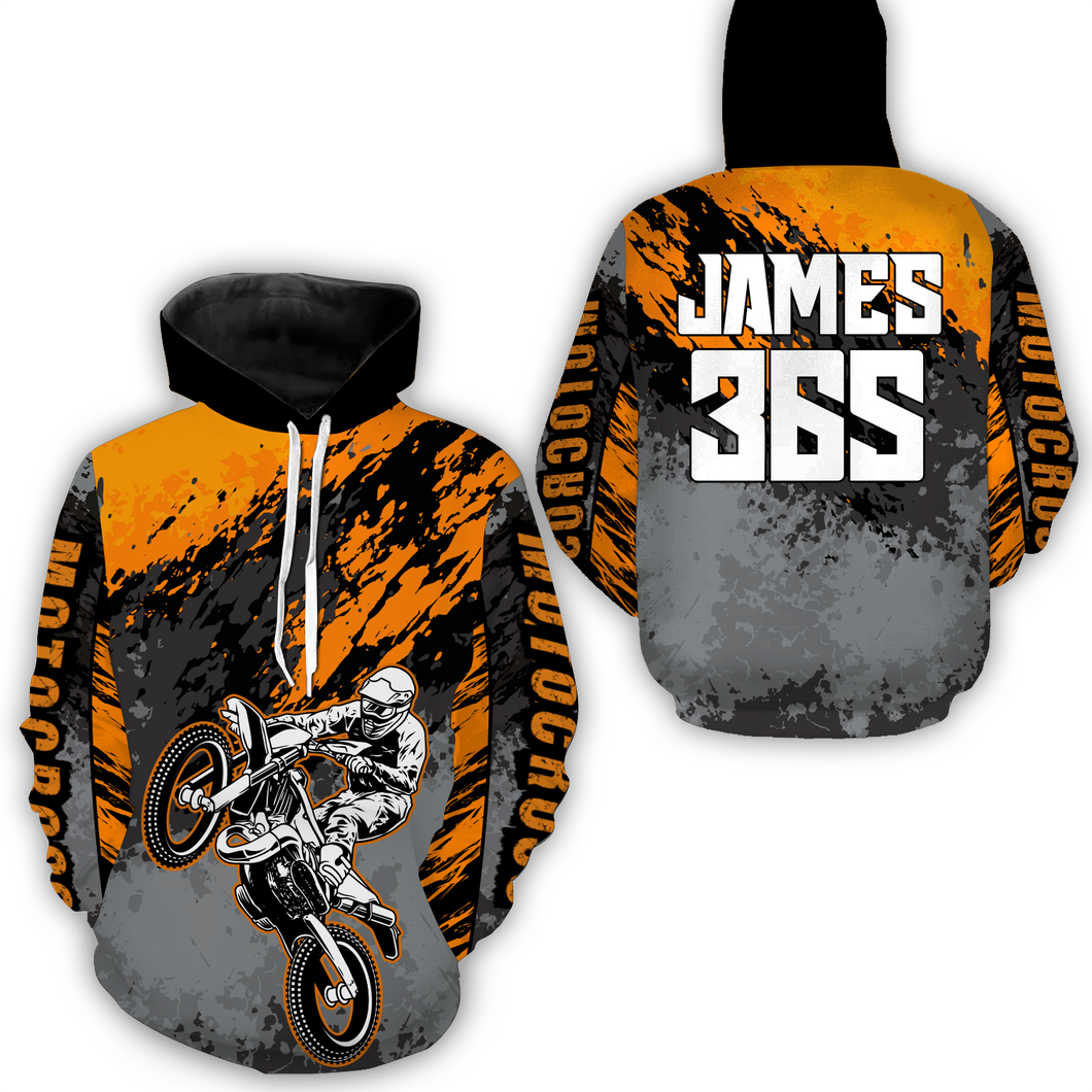 Orange Motocross Racing Hoodie Jersey For Men Women Dirt Bike Off-road Hoodie MH111
