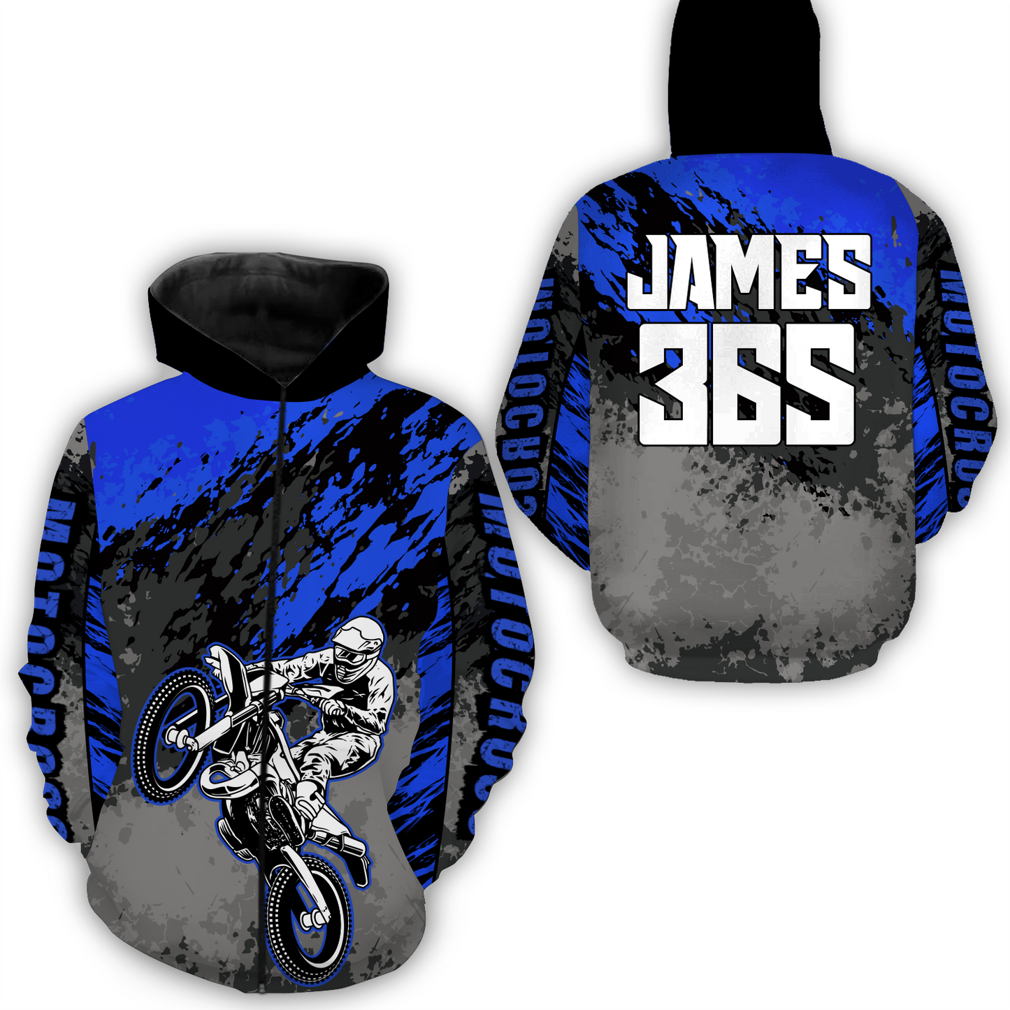 Blue Motocross Racing Hoodie Jersey For Men Women Dirt Bike Off-road Hoodie MH111
