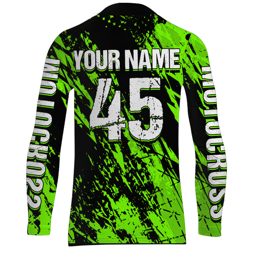 Motocross Racing Jersey Green Upf30+ Dirt Bike Shirt Men Women Kid Off-Road Shirt XM87