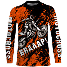 Load image into Gallery viewer, Motocross Racing Jersey Orange Upf30+ Dirt Bike Shirt Men Women Kid Off-Road Riding Shirt XM87