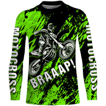Load image into Gallery viewer, Motocross Racing Jersey Green Upf30+ Dirt Bike Shirt Men Women Kid Off-Road Shirt XM87