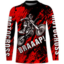 Load image into Gallery viewer, Motocross Racing Jersey Red Upf30+ Dirt Bike Shirt Men Women Kid Off-Road Shirt XM87