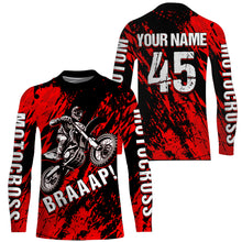 Load image into Gallery viewer, Motocross Racing Jersey Red Upf30+ Dirt Bike Shirt Men Women Kid Off-Road Shirt XM87