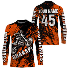 Load image into Gallery viewer, Motocross Racing Jersey Orange Upf30+ Dirt Bike Shirt Men Women Kid Off-Road Riding Shirt XM87