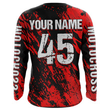 Load image into Gallery viewer, Motocross Racing Jersey Red Upf30+ Dirt Bike Shirt Men Women Kid Off-Road Shirt XM87