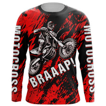 Load image into Gallery viewer, Motocross Racing Jersey Red Upf30+ Dirt Bike Shirt Men Women Kid Off-Road Shirt XM87