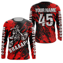 Load image into Gallery viewer, Motocross Racing Jersey Red Upf30+ Dirt Bike Shirt Men Women Kid Off-Road Shirt XM87