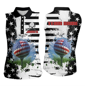 Custom US Golf Polo Shirt Patriotic Golf Shirts for Men Women American Polo Shirt MMG08