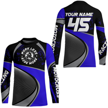 Load image into Gallery viewer, Motocross Racing Jersey Blue Upf30+ Dirt Bike Shirt Off-Road MX Racing Jersey XM296