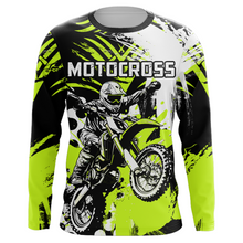 Load image into Gallery viewer, Motocross Racing Jersey UPF30+ Lime Green Youth Dirt Bike Shirt Kid Men Jersey Off-road Shirt XM143