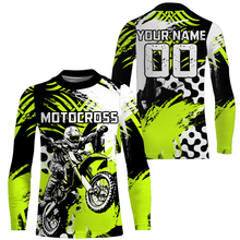 Load image into Gallery viewer, Motocross Racing Jersey UPF30+ Lime Green Youth Dirt Bike Shirt Kid Men Jersey Off-road Shirt XM143