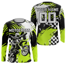 Load image into Gallery viewer, Motocross Racing Jersey UPF30+ Lime Green Youth Dirt Bike Shirt Kid Men Jersey Off-road Shirt XM143