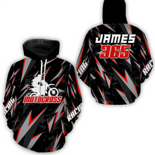 Load image into Gallery viewer, Custom Motocross Racing Hoodie Jersey Biker Men Women Dirt Bike Hoodie Zip Black MH54