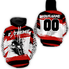 Load image into Gallery viewer, Custom Red Motocross Racing Hoodie Jersey for Biker Men Women Dirt Bike Hoodie Zip MH60