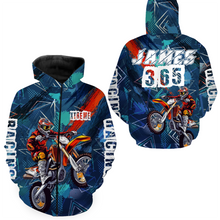 Load image into Gallery viewer, Motocross Racing Hoodie Jersey For Biker Men Women Colorful Dirt Bike Hoodie Zip MH61