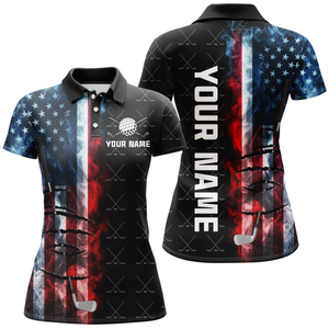 Patriotic Golf Polo Shirt Custom For Men Women American Flag Golf Polo Shirts MMG15