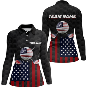 Custom Patriotic Golf Polo Shirt For Men Women American Flag Golf Polo Shirts MMG16