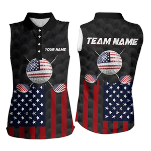 Custom Patriotic Golf Polo Shirt For Men Women American Flag Golf Polo Shirts MMG16