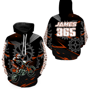 Orange Motocross Racing Hoodie for Men Women Dirt Bike Motorcycle Hoodie MX Jersey MH145