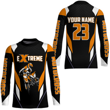 Load image into Gallery viewer, Motocross Racing Jersey Orange Off-road Riding Dirt Bike Shirt For Kid Men Women XM308