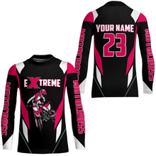 Load image into Gallery viewer, Motocross Racing Jersey Pink Off-road Riding Dirt Bike Shirt For Kid Men Women XM308