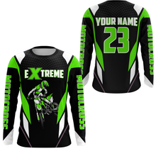 Load image into Gallery viewer, Motocross Racing Jersey Green Off-road Riding Dirt Bike Shirt For Kid Men Women XM308