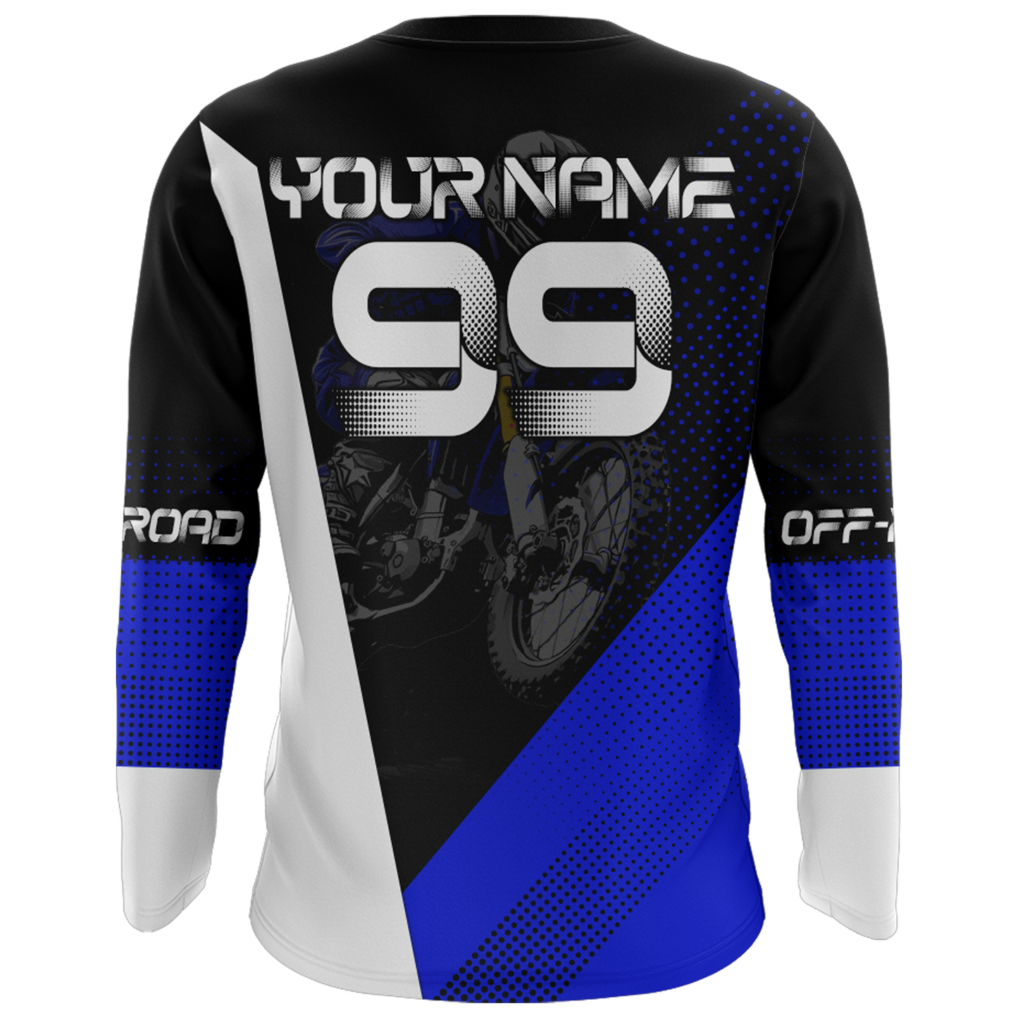 Motocross Racing Jersey Upf30+ Dirt Bike Shirt Blue Motorcycle Off-Road Shirt XM287