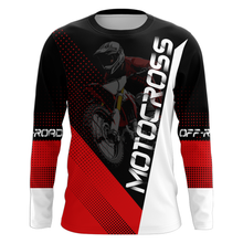 Load image into Gallery viewer, Motocross Racing Jersey Upf30+ Dirt Bike Shirt Red Motorcycle Off-Road Shirt XM287