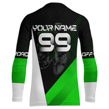 Load image into Gallery viewer, Motocross Racing Jersey Upf30+ Dirt Bike Shirt Green Motorcycle Off-Road Shirt XM287